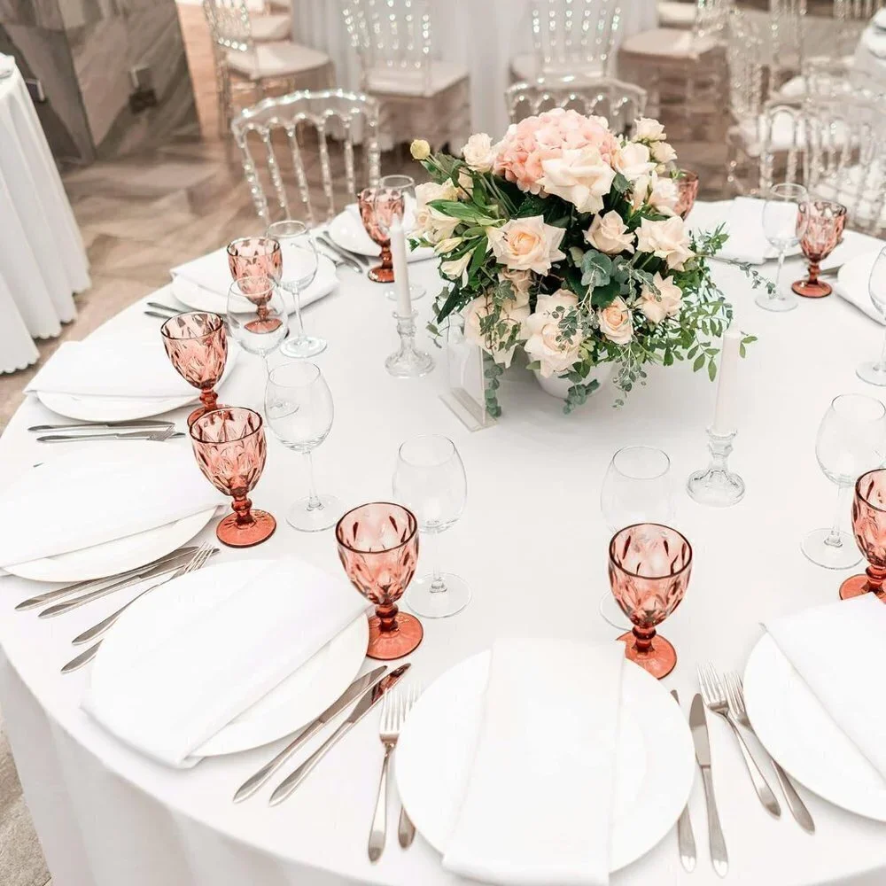 Polyester Round White Tablecloth for 20-48'' Tables /60 Inch / BRAND NEW